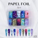 Papel foil, decoración variada marmoleado