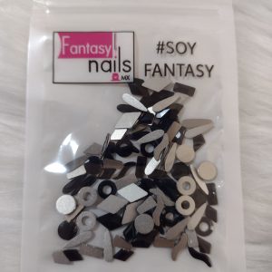 Mix de cristales negros Fantasy nails